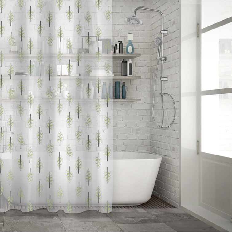 Lark Manor Ammara Peva Printed Leaves Shower Curtain & Reviews